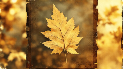 Golden Autumn Leaf: Vintage Aesthetic