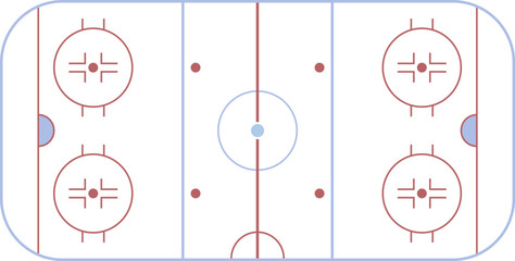 Hockey field. Playing field on the white background