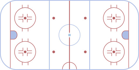 Naklejka premium Hockey field. Playing field on the white background