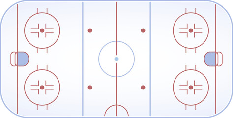 Naklejka premium Hockey field. Playing field on the white background