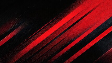 Red diagonal brush strokes on black background abstract