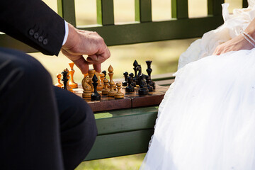 bride and groom on wedding day