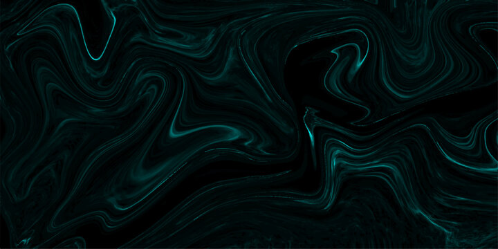 Abstract dark, fluid abstract background with swirling, marbled patterns in deep teal and black.  Smooth, glossy texture mimics flowing ink or liquid smoke, with elegant curves and organic motion.
