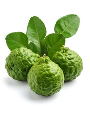 Obraz premium Fresh bergamot fruits with leaves