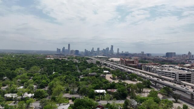 Double deck expressway through city's downtown