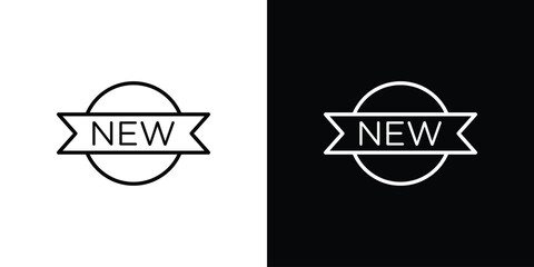 New icon in line shapes, thin line design vector illustration