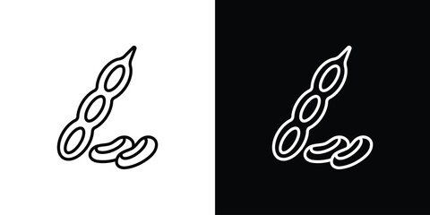 Legume icon in line shapes, thin line design vector illustration