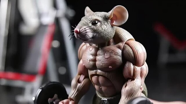 Adorable Small Mouse Exploring with Curious Whiskers, Tiny Rodent Close-up