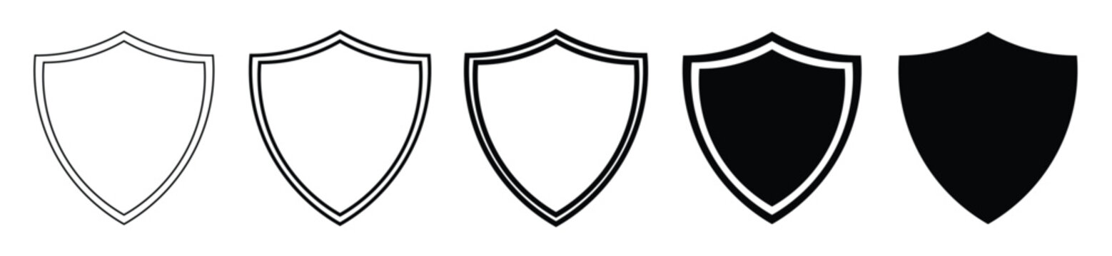 Protection shield outline icon design