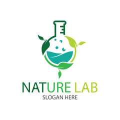 nature lab logo design on with white background	