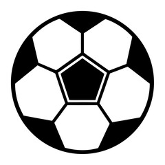 Fototapeta premium Classic soccer ball design silhouette isolated on white background