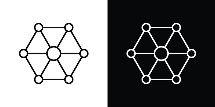 Dependency icon in line shapes, thin line design vector illustration