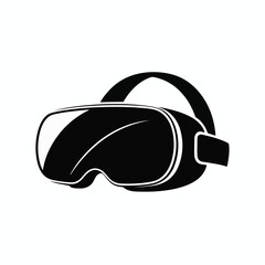 Vector illustration of VR Headset Icon: Virtual Reality Glasses Symbol