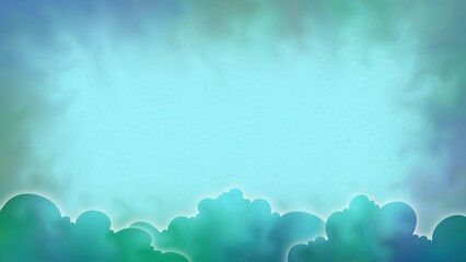 Tropical Ocean Surface. Sea Blue Watercolor Background.
