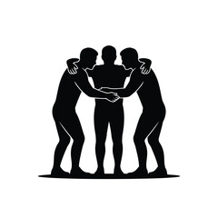 Vector illustration of Powerful Unity: A Symbol of Teamwork and Collaboration
