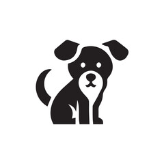 black dog vector illustration