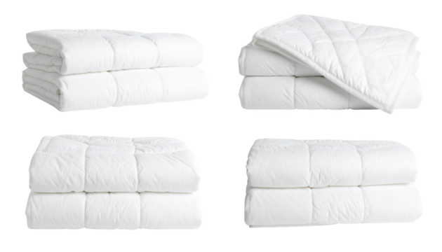 Luxurious white down comforters, experience the ultimate in comfort and warmth for a restful sleep