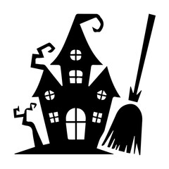 haunted house vector illustration