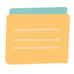 Single document folder in flat yellow tone, symbolizing file storage or business records.