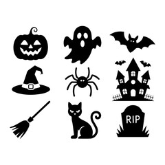 Obraz premium set of halloween icons