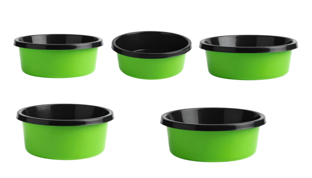 4 pack of vibrant green plastic cups, durable, reusable, and perfect for everyday hydration