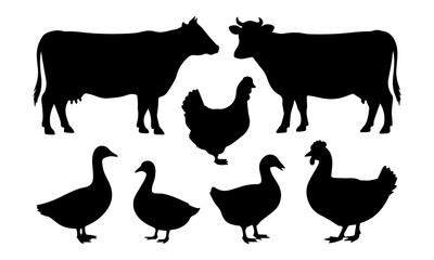 farm animals vector illustration