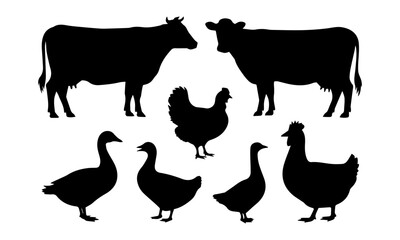 farm animals collection vector