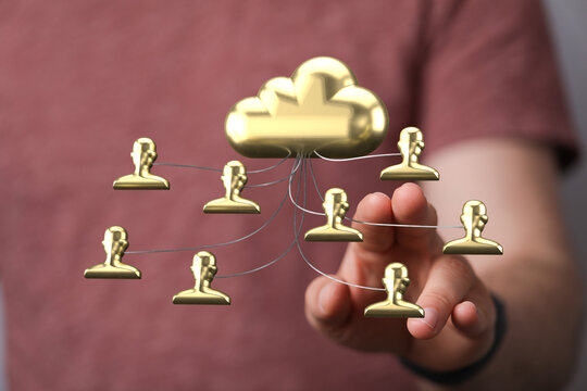 Secure cloud network connecting multiple users.  Digital data sharing and collaboration.
