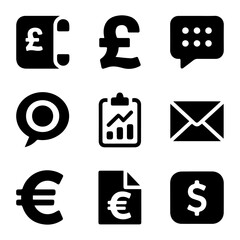 finance icons set