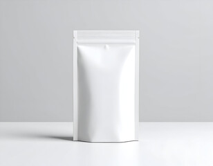 White Stand-Up Pouch Mockup on White Background