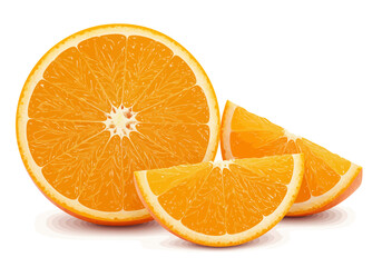 Fresh Orange Halves Close-Up – Juicy Ripe Citrus Fruit Image, Vitamin C Boost, Healthy Snack, Organic Orange Slice Photo for Nutrition and Wellness

