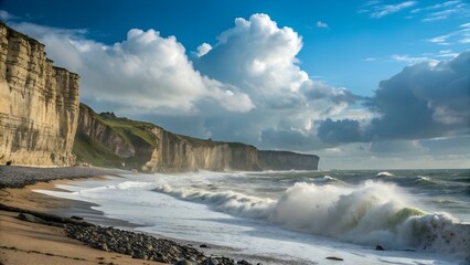 storm clouds over the sea