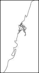 Silhouette of Mountain climber 