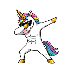 Dabbing Unicorn with Sunglasses