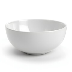 Simple White Cereal Bowl 3D Rendering Isolated On White Background