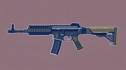 assault rifle vector illustration