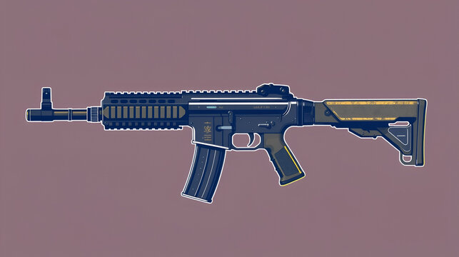 assault rifle vector illustration