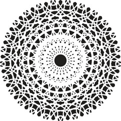 Black decorative festive mandala design