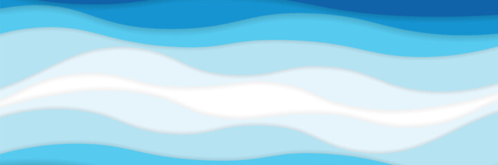 Ocean waves layered vector background illustration and sea beach vector illustration.