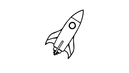 Rocket vector illustration [Space travel symbol]