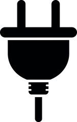 Black electric plug icon