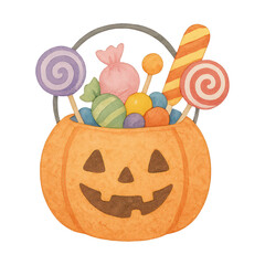 PNG Whimsical Halloween candy illustration.