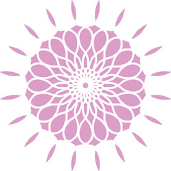 Pink modern mandala vector design for decoration