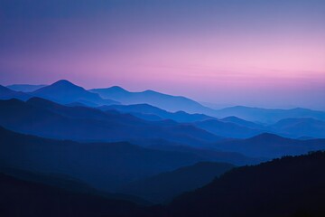Fototapeta premium Misty mountain range at dawn (3)