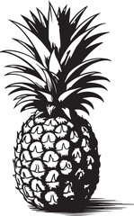 Obraz premium Colorful Botanical Pineapple – Hand Sketch with Natural Details