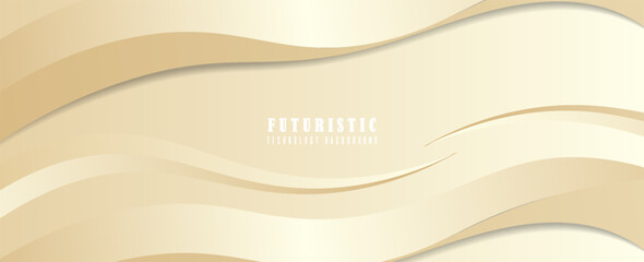 Brown and gold abstract background. Modern wave EPS 10