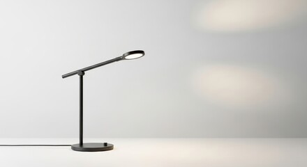 Modern minimalist black desk lamp with adjustable arm and bright led light