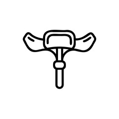 Outline windshield wiper icon on clean automotive