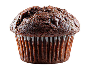  Chocolate Muffin on white background 