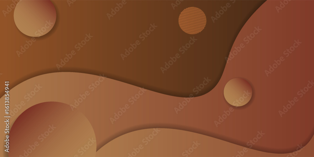 Wall mural modern dynamic brown textured background design in 3d style with dark color. modern eps 10